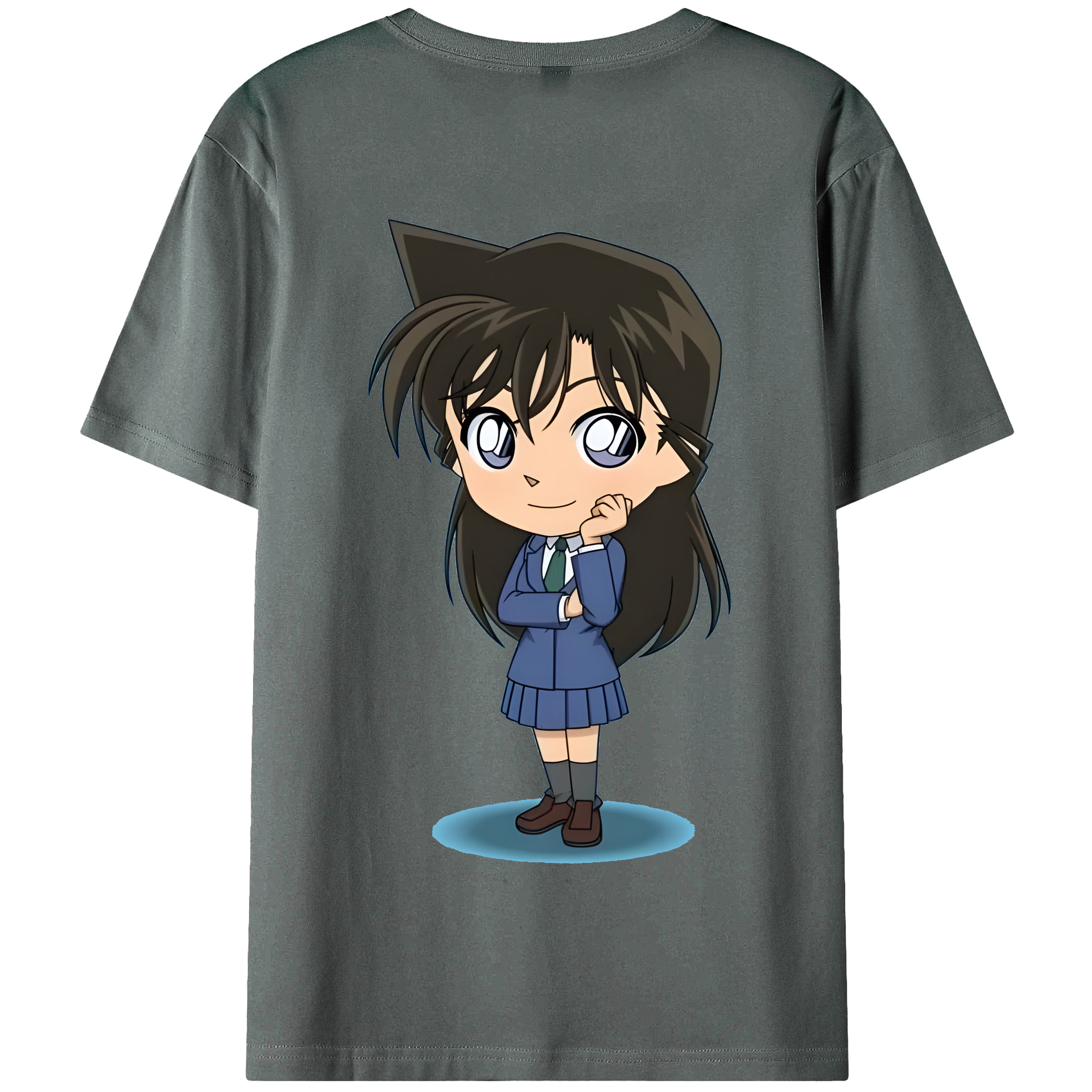 （画像用） 名探偵コナン 毛利 蘭 もうり らん、モーリ ラン Detective Conan Rachel Moore 綿100％半袖Tシャツ（背面プリント）